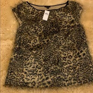 Ann Taylor Leonard Sparkle Textured Shirt Size 2